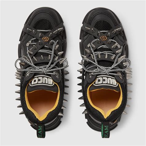 gucci sneakers with spike|Gucci flashtrek boots.